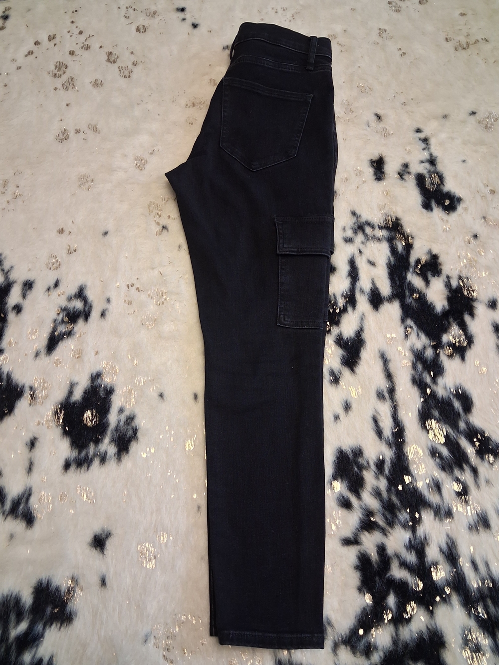Express Black Skinny Cargo Jeans - Picture 7 of 8